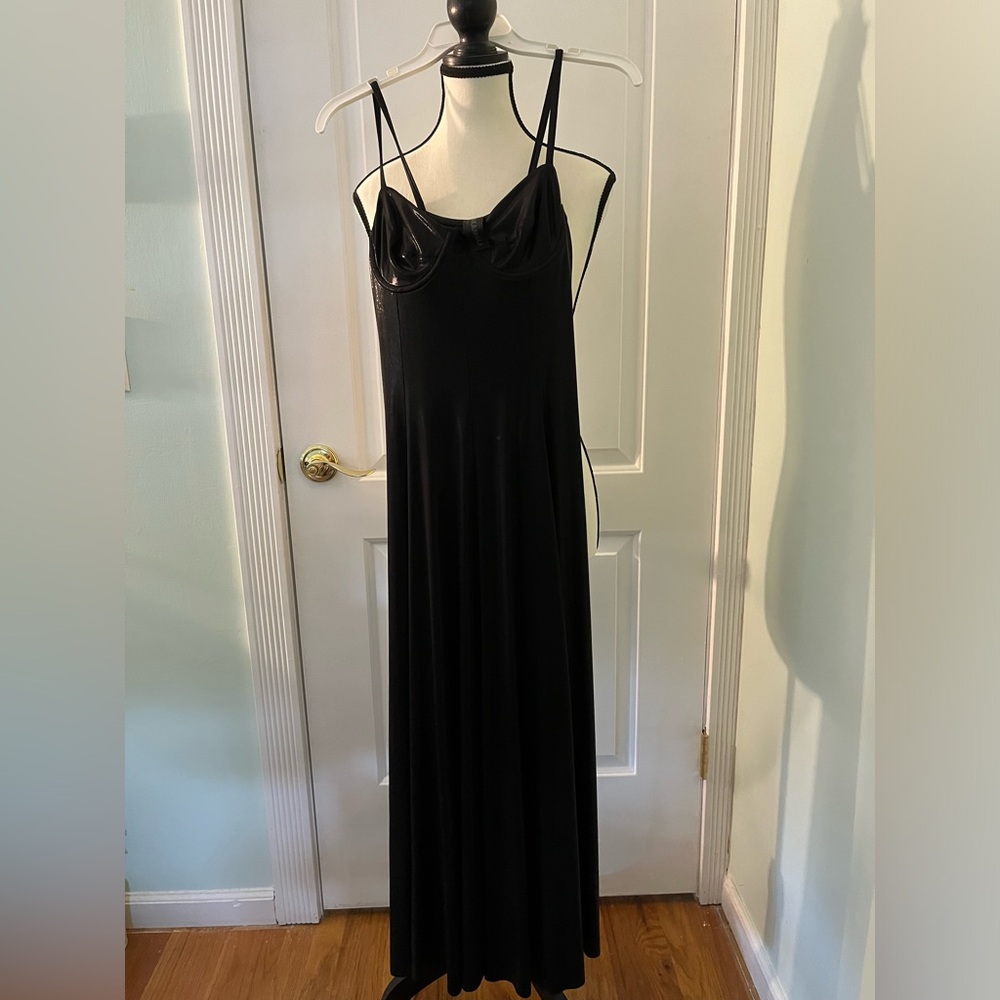 Norma Kamali stretch-lame midi dress